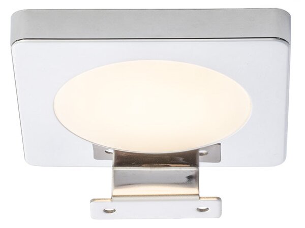 Koupelnové nástěnné LED svítidlo YOLO SQ nad zrcadlo, chrom, 4 W, teplá bílá 3000 K, IP44, 12 V