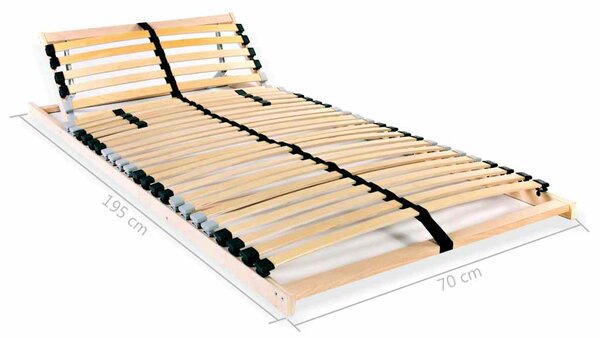 Lamelové rošty do postele 2 ks 28 lamel 7 zón 70 x 200 cm 3051415