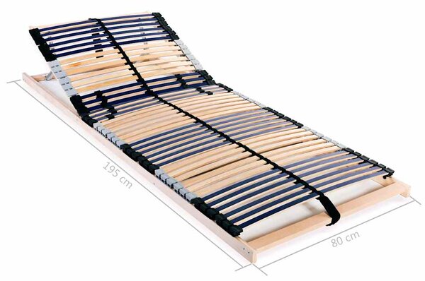 Lamelové rošty do postele 2 ks 42 lamel 7 zón 80 x 200 cm 3051428