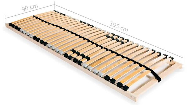 Lamelové rošty do postele 2 ks 28 lamel 7 zón 90 x 200 cm 3051431
