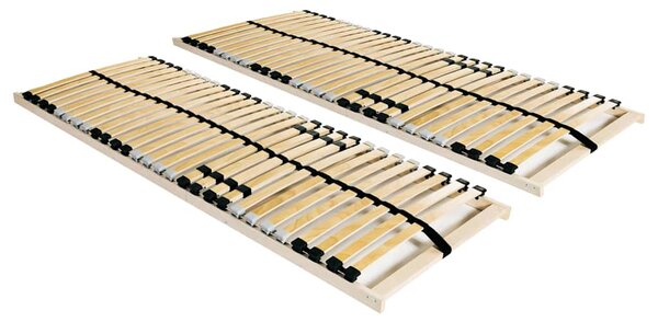 Lamelové rošty do postele 2 ks 28 lamel 7 zón 90 x 200 cm 3051431