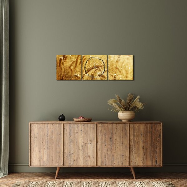 Obraz - Klasy obilí (s hodinami) (90x30 cm)