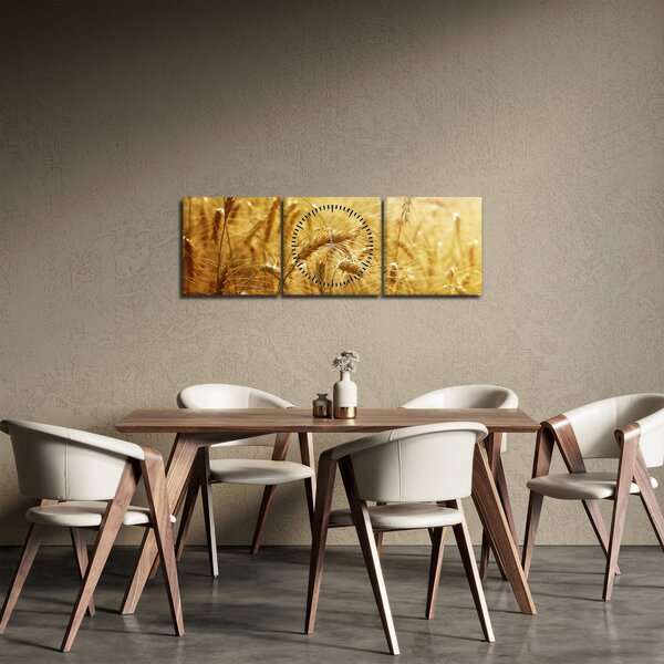 Obraz - Klasy obilí (s hodinami) (90x30 cm)
