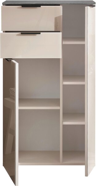 MIDI SKŘÍŇKA, antracitová, kašmírová, 60/107/30 cm Venda - Koupelnové série