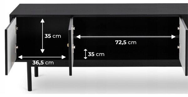 TV skříňka/stolek Marlene (černá). Akce -20%
