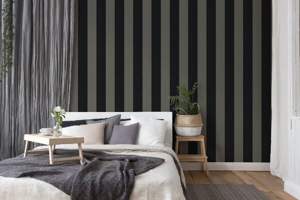 A.S. Création | Vliesová tapeta na zeď AP Finest 33581-5 | 0,53 x 10,05 m | černá, šedá
