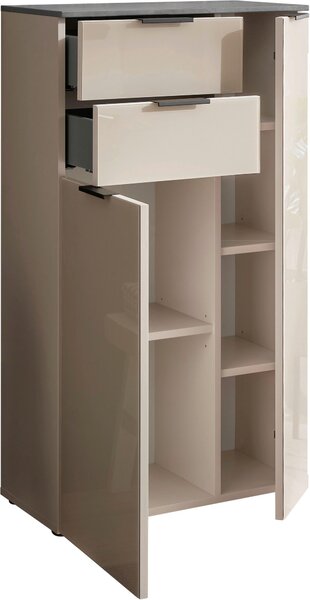 MIDI SKŘÍŇKA, antracitová, kašmírová, 60/107/30 cm Venda - Koupelnové série