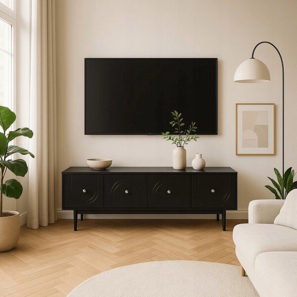 TV skříňka/stolek Marlene (černá). Akce -20%