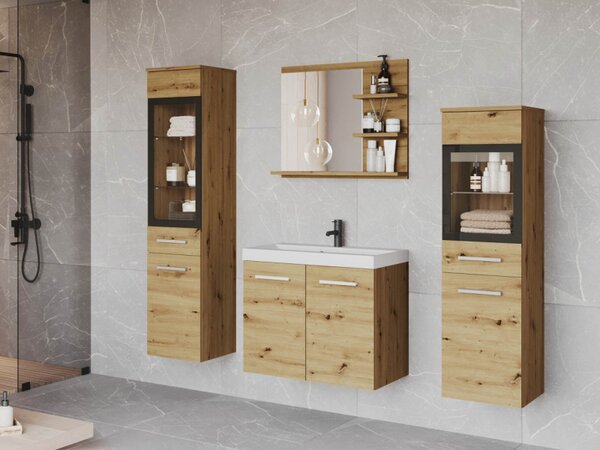 Koupelnový nábytek Apogon I, Barva: dub artisan, Sifon k umyvadlu: ano, Osvětlení: bez osvětlení, Baterie: Economico BYU 020M Mirjan24 5903211380396