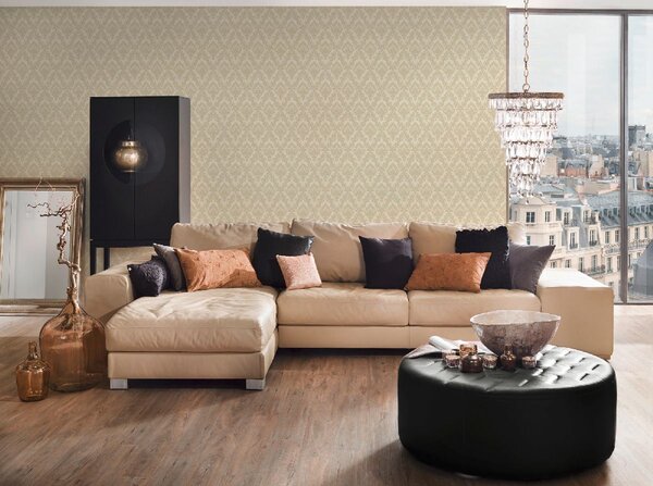 A.S. Création | Vliesová tapeta na zeď AP Finest 33582-2 | 0,53 x 10,05 m | béžová, krémová