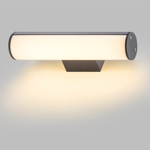 Venkovní nástěnné LED svítidlo VADIS, antracitové, 8 W, teplá bílá 3000 K, IP54