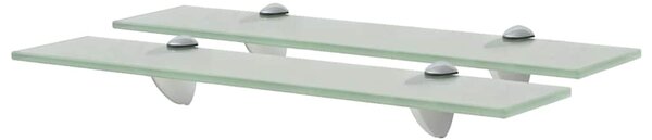 Plovoucí police 2 ks sklo 50 x 10 cm 8 mm 3051512