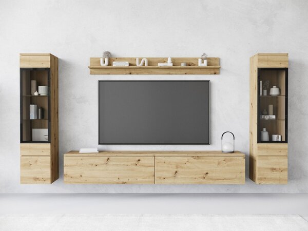 Nábytek do obývacího pokoje Sawoti II, Barva: dub artisan, Osvětlení: bez osvětlení 5903211380679