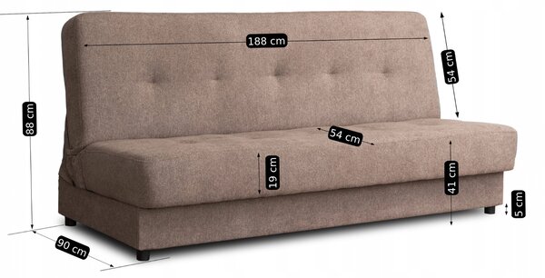 Set 2 kusů pohovek Alibi (béžová). Akce -20%