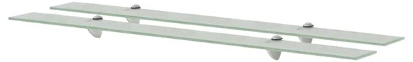 Plovoucí police 2 ks sklo 100 x 20 cm 8 mm 3051541