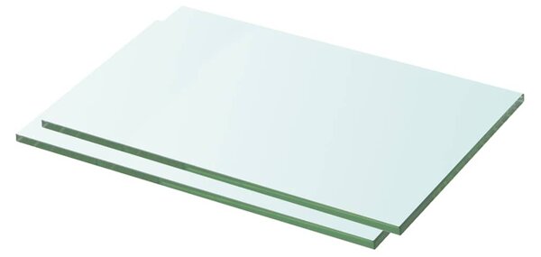 Policové desky 2 ks sklo čiré 30 x 15 cm 3051548