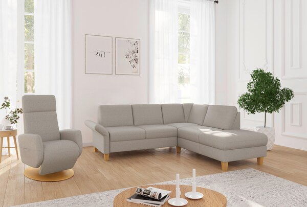 ROHOVÁ SEDAČKA, textil, šedohnědá Sit & More - Sedací soupravy, Online Only