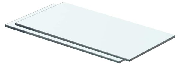 Policové desky 2 ks sklo čiré 40 x 15 cm 3051553