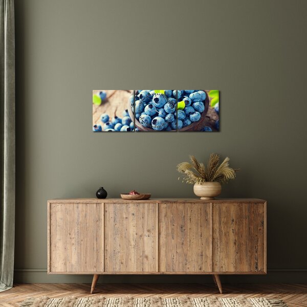 Obraz - Borůvky (s hodinami) (90x30 cm)