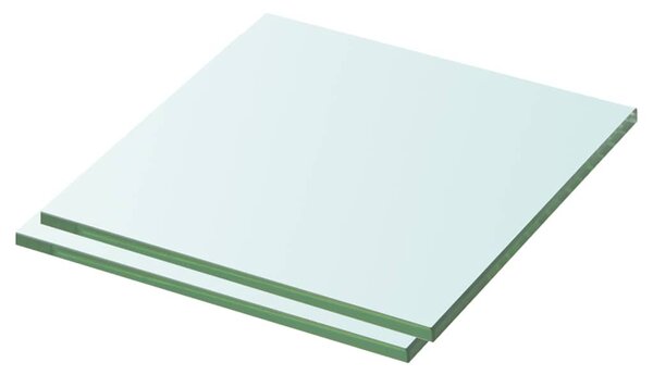 Policové desky 2 ks sklo čiré 30 x 30 cm 3051551