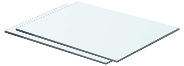 Policové desky 2 ks sklo čiré 40 x 25 cm 3051555