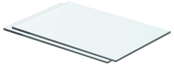 Policové desky 2 ks sklo čiré 40 x 20 cm 3051554