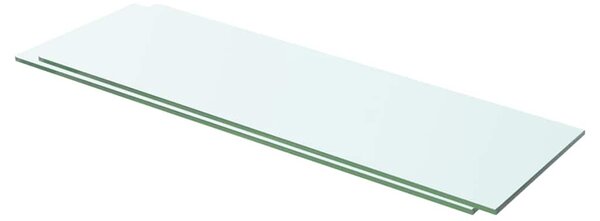 Policové desky 2 ks sklo čiré 60 x 15 cm 3051563