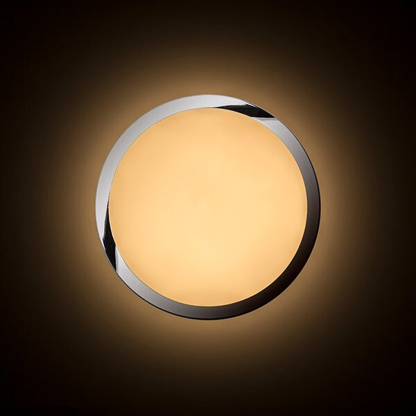 Koupelnové stropní LED svítidlo BALLA, chrom, 24 W, teplá bílá 3000 K, IP44