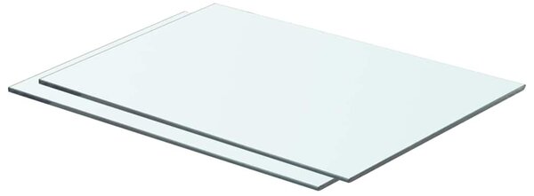Policové desky 2 ks sklo čiré 50 x 30 cm 3051561