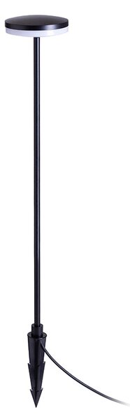 Stojací lampa SEMPLICE 80 na bodci, černá/matný akryl, 12 W, teplá bílá 3000 K, IP54