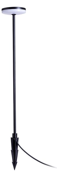 Stojací lampa SEMPLICE 80 na bodci, černá/matný akryl, 12 W, teplá bílá 3000 K, IP54