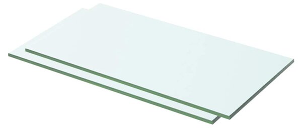 Policové desky 2 ks sklo čiré 50 x 20 cm 3051559