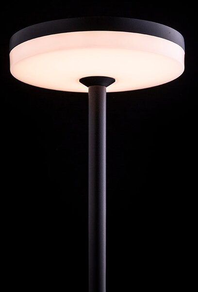 Stojací lampa SEMPLICE 80 na bodci, černá/matný akryl, 12 W, teplá bílá 3000 K, IP54