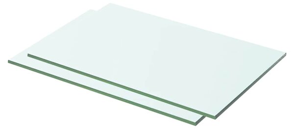 Policové desky 2 ks sklo čiré 50 x 25 cm 3051560