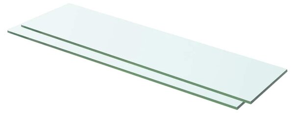 Policové desky 2 ks sklo čiré 60 x 12 cm 3051562