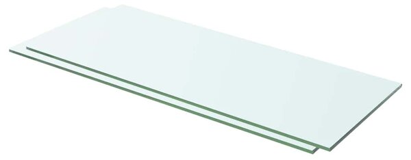 Policové desky 2 ks sklo čiré 60 x 20 cm 3051564