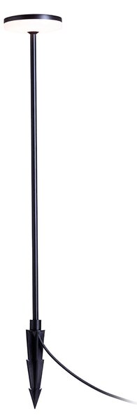 Stojací lampa SEMPLICE 80 na bodci, černá/matný akryl, 12 W, teplá bílá 3000 K, IP54