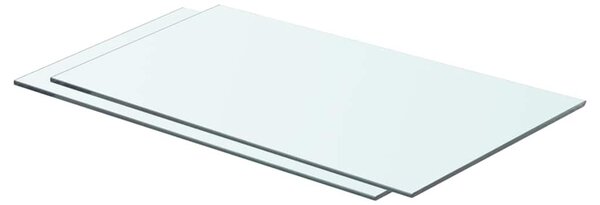 Policové desky 2 ks sklo čiré 60 x 30 cm 3051566