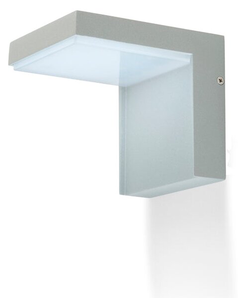 Venkovní nástěnné LED svítidlo VECINO, stříbrnošedé, 5 W, teplá bílá 3000 K, IP54
