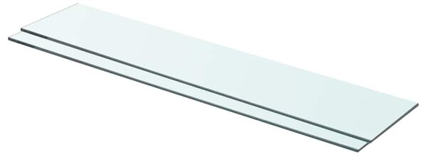 Policové desky 2 ks sklo čiré 70 x 15 cm 3051568