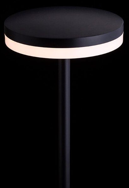 Stojací lampa SEMPLICE 80 na bodci, černá/matný akryl, 12 W, teplá bílá 3000 K, IP54