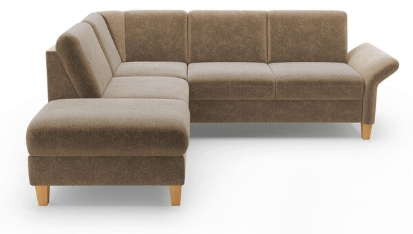 ROHOVÁ SEDAČKA, textil, světle hnědá Sit & More - Sedací soupravy, Online Only