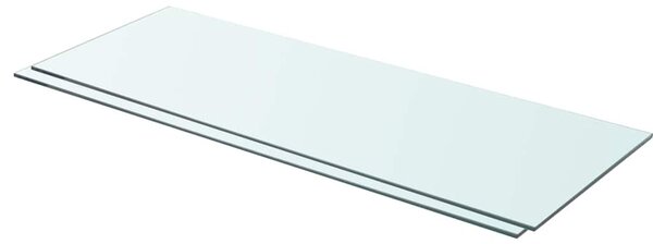 Policové desky 2 ks sklo čiré 80 x 30 cm 3051576
