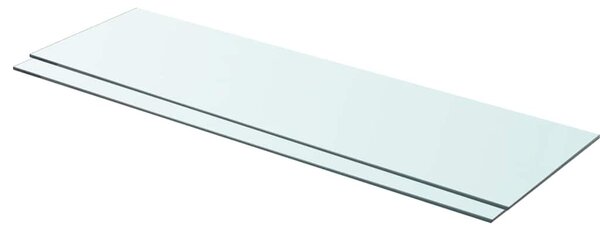 Policové desky 2 ks sklo čiré 90 x 25 cm 3051580