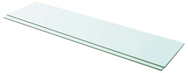 Policové desky 2 ks sklo čiré 100 x 25 cm 3051585