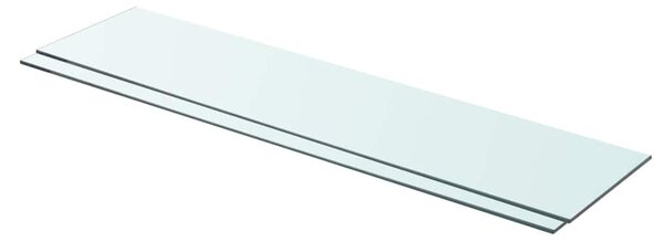 Policové desky 2 ks sklo čiré 90 x 20 cm 3051579