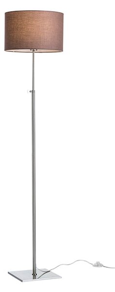 Stojací lampa EDIKA, hnědá/matný nikl, patice E27, 15 W