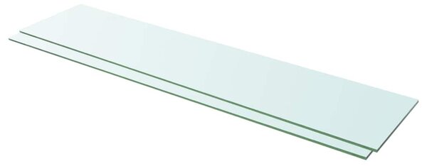 Policové desky 2 ks sklo čiré 110 x 25 cm 3051590