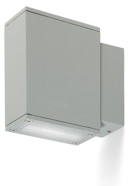 Venkovní nástěnné LED svítidlo DIXIE 4x12, stříbrnošedé, 2× 3 W, teplá bílá 3000 K, IP54