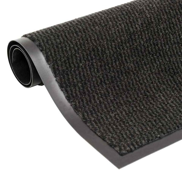Protiprachové obdélníkové rohožky 2 ks všívané 40 x 60 cm černé 3051602